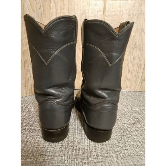 Justin Gray Roper Western Cowboy Boots Mens Size 7.5E Leather 3025 Pull-On - Picture 5 of 7